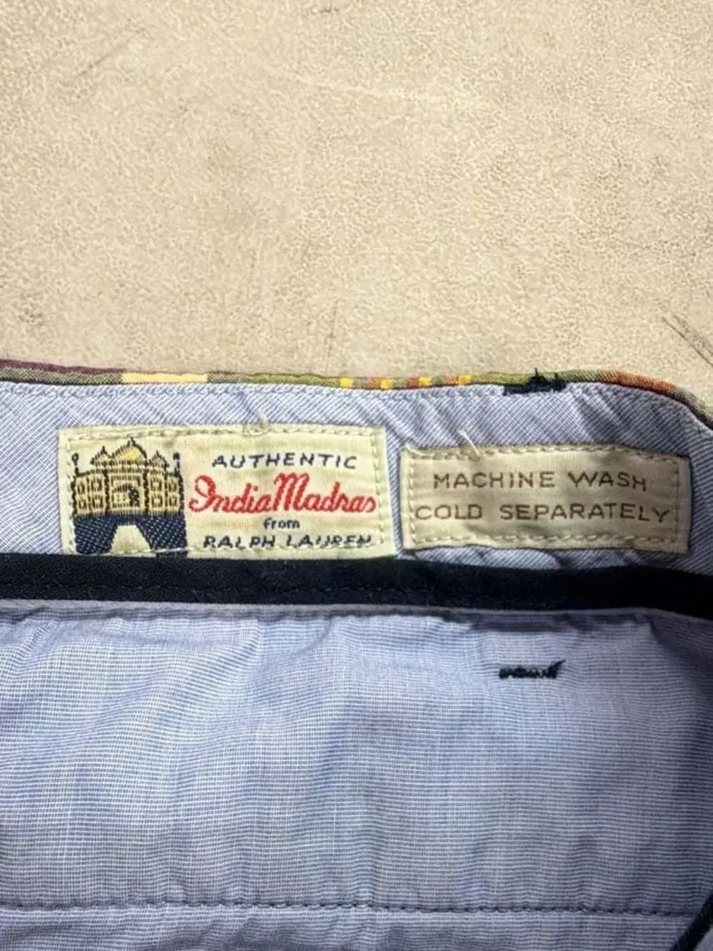 Polo Ralph Lauren Authentic India Madras Plaid Cotton Flat Front Shorts
